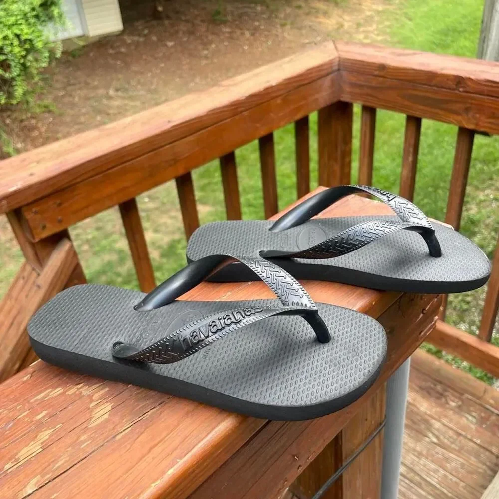 Havaianas Youth 3/4 Black Flip Flops Unisex Sandals